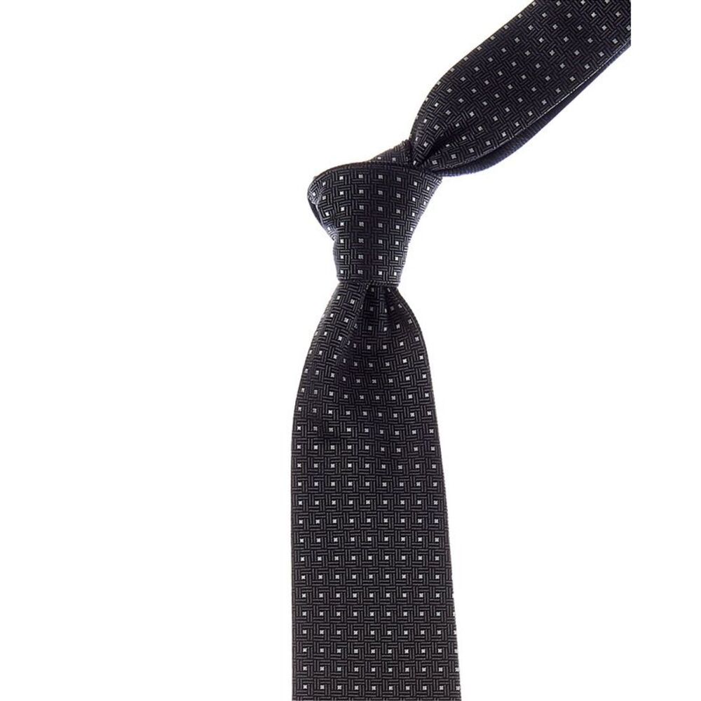 Canali Grey Squares/Plaid Reversible Silk Tie